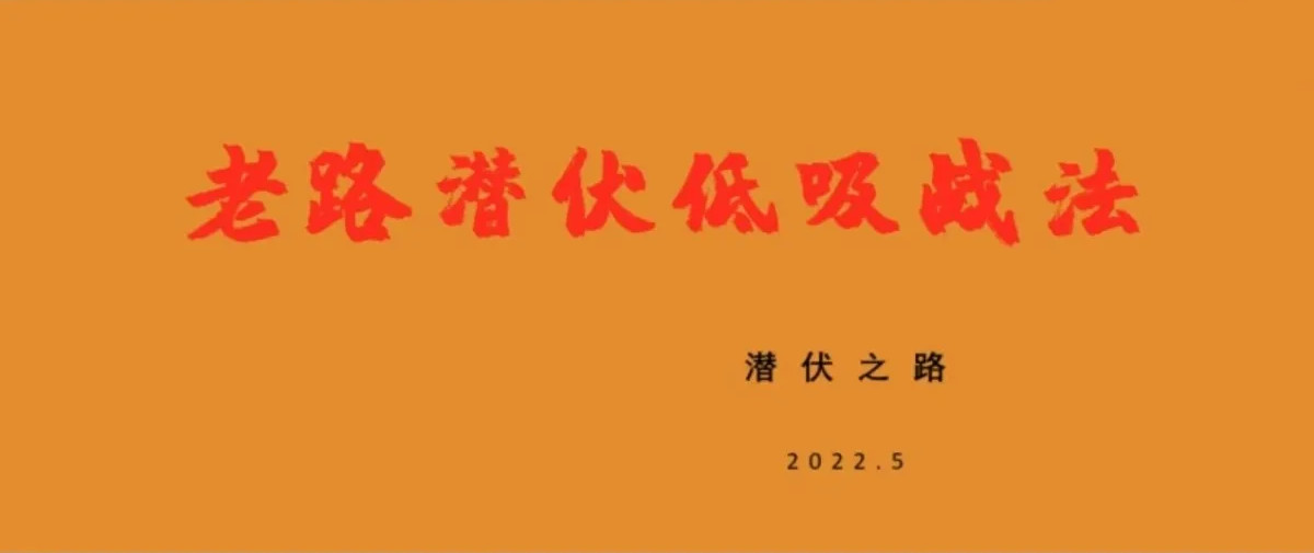 「老路」2022年潜伏之路《老路潜伏低吸战法》