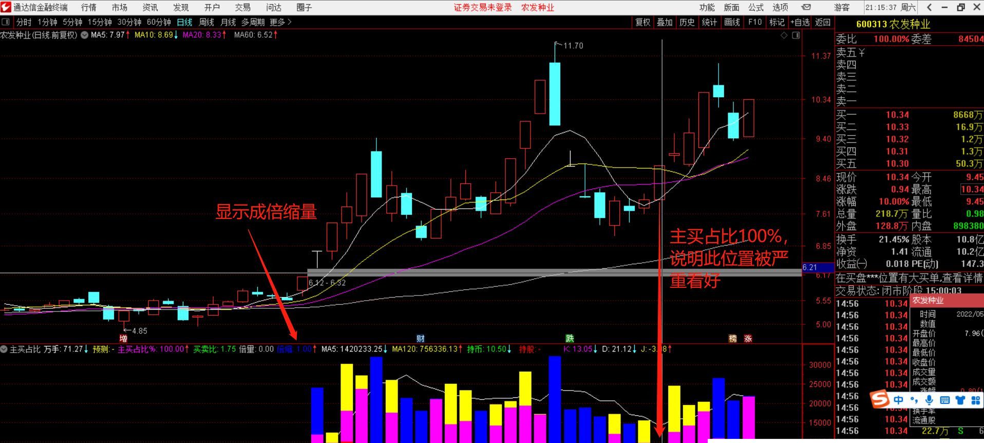 【指标】通达信五色量柱主力占比副图指标 看主力强度抓牛股 源码 附图 请自行试验 仅供参考