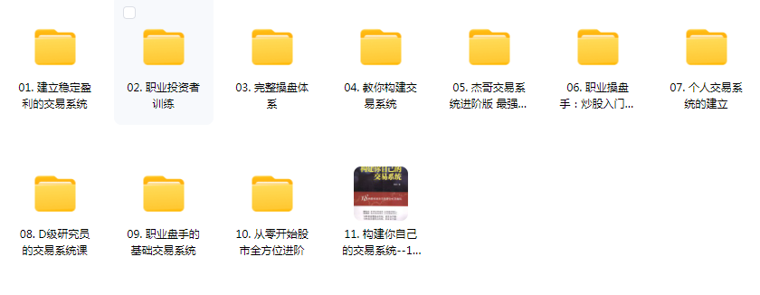 交易系统课程合集