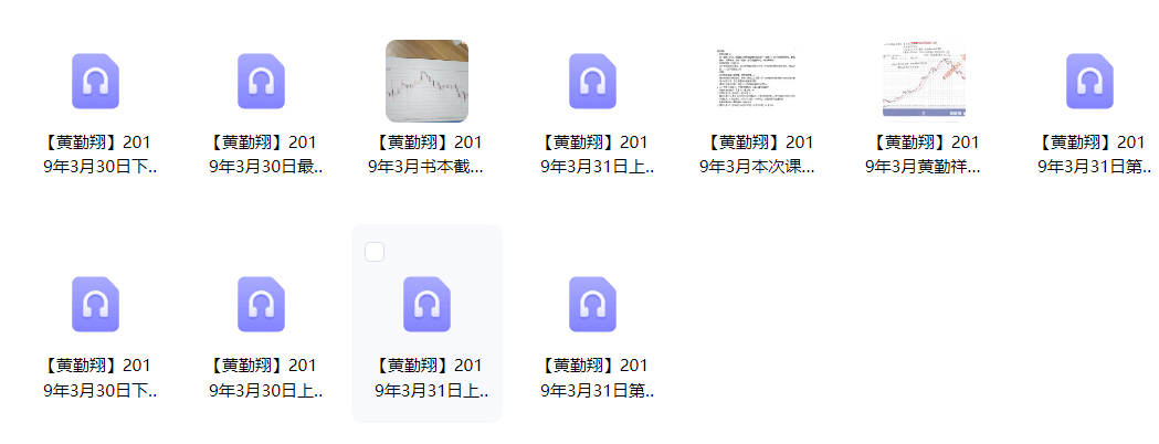 【黄勤翔】黄勤翔2019年3月线下课程实战心法的秘密赢要一起狂 录音+课程笔记+讲义截图