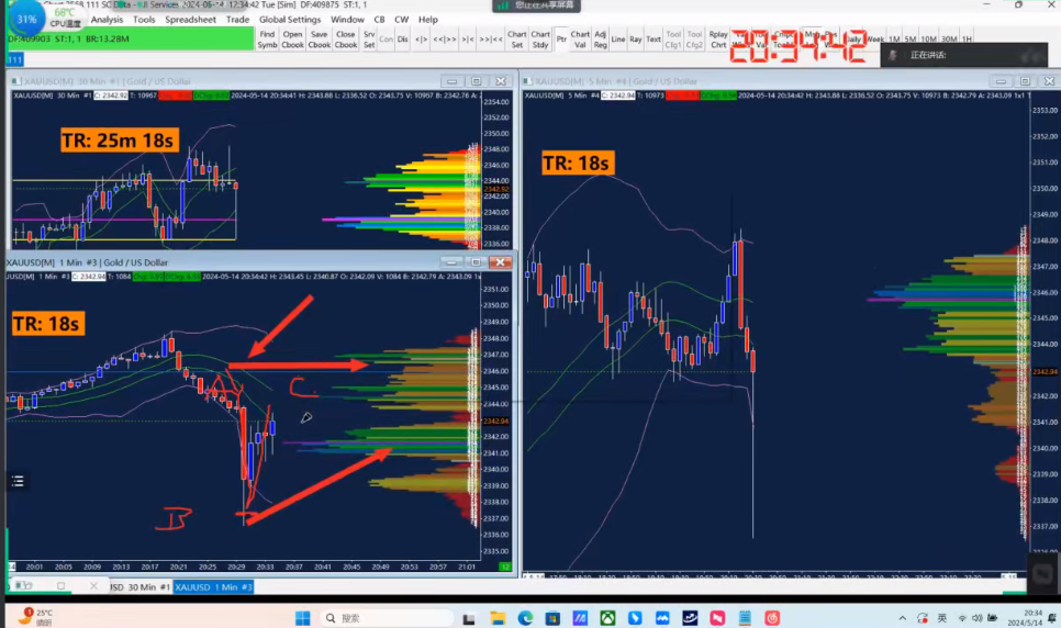 现货黄金张峻齐线下实战班全套课程高级交易员K订单流合集