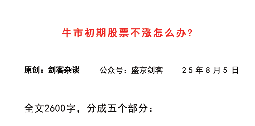 盛京剑客付费文250805牛市初期骨票不涨怎么办？”PDF文章 1文件