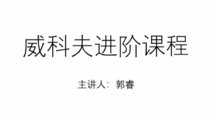 郭睿威科夫进阶课程,威科夫交易系统