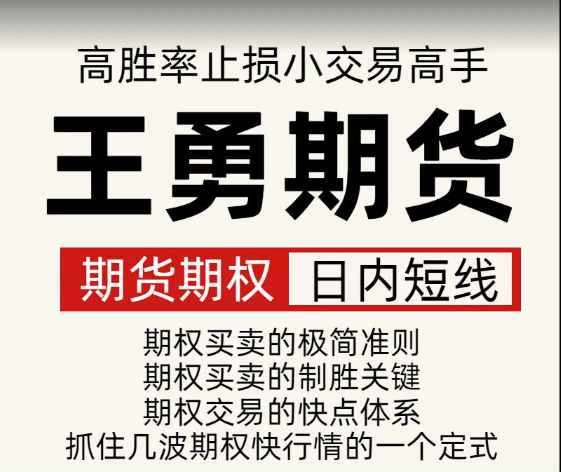 王勇期货期权日内短线培训课程 高胜率 止损小 交易高手
