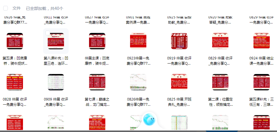 【仲展】量学云讲堂 龙头密探-仲展 2024年第56期视频课程+盘后 共40视频